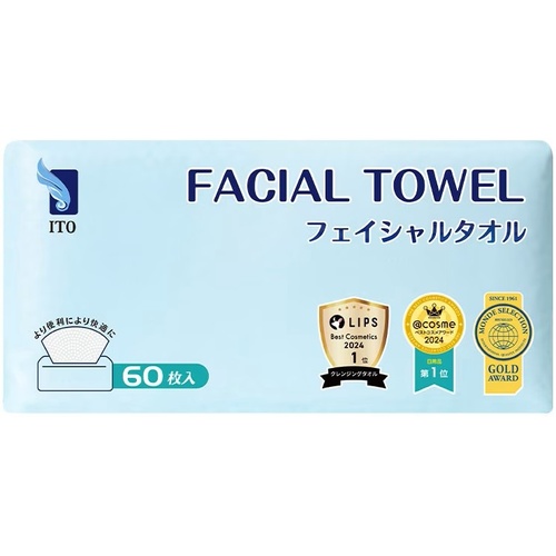 【ITO】フェイシャルタオル 60枚入・Τ